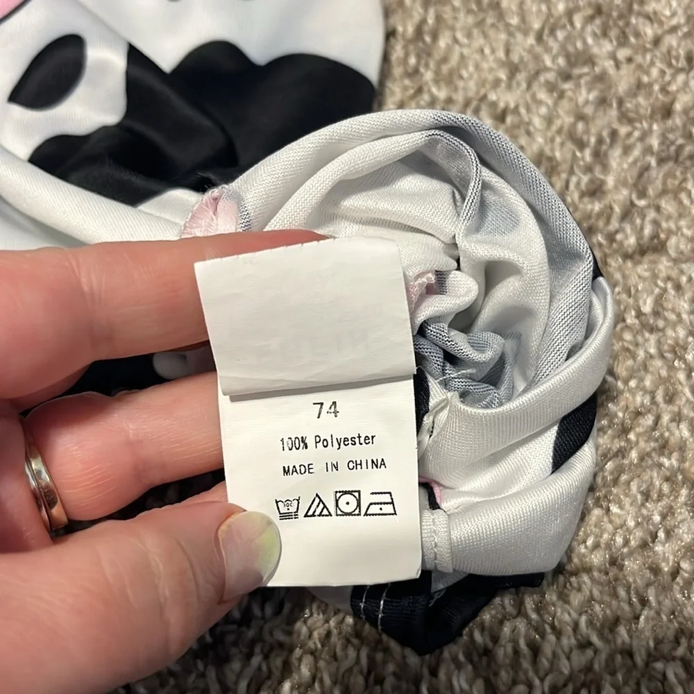 Shein‎ Black & White Cow Infant Romper